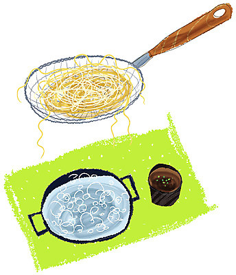 EPS 아이콘 음식 생활용품 주방용품 사람없음 세로 주방 면류 면 채망 냄비 국수 생활아이콘 장국 2D아이콘 솥 오브젝트 국 파일형식 벡터