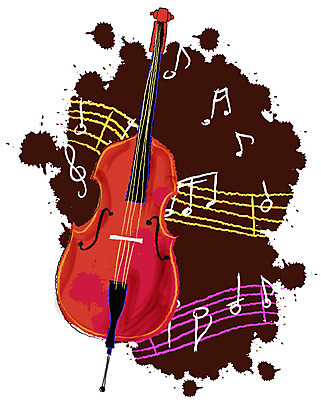 EPS 아이콘 악기 음악 백그라운드 음표 현악기 사람없음 세로 오선지 번짐 생활아이콘 악기아이콘 콘트라베이스 2D아이콘 기호 문화예술 악보 오선 파일형식 벡터 효과