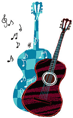 아이콘 악기 음표 현악기 기타 높은음자리표 통기타 격자 생활아이콘 악기아이콘 2D아이콘 기호 음악 무늬