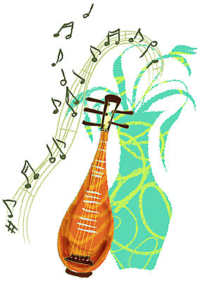 아이콘 실루엣 악기 음표 현악기 국악기 꽃병 오선지 생활아이콘 비파 악기아이콘 2D아이콘 기호 꽃 음악 촬영기법 국악 악보 오선 중국악기