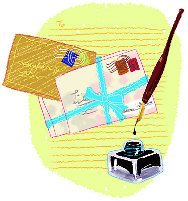 EPS 아이콘 리본 생활용품 백그라운드 문구용품 편지봉투 잉크 사람없음 장식 세로 펜 편지 편지지 오브젝트 생활아이콘 펜촉 소품아이콘 2D아이콘 봉투 필기구 파일형식 벡터