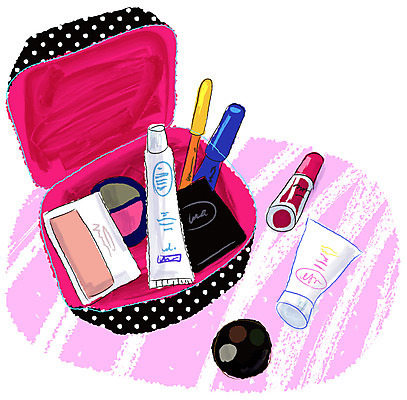 EPS 아이콘 생활용품 백그라운드 사람없음 가로 화장 물방울무늬 화장품 볼터치 오브젝트 마스카라 립글로스 생활아이콘 아이섀도 소품아이콘 틴트 파우치 핸드크림 화장품가방 2D아이콘 무늬 가방 뷰티 파일형식 벡터