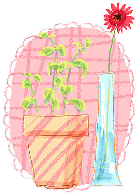 EPS 식물 아이콘 꽃 화분 화초 생활용품 백그라운드 사람없음 세로 꽃병 오브젝트 생활아이콘 소품아이콘 2D아이콘 파일형식 벡터