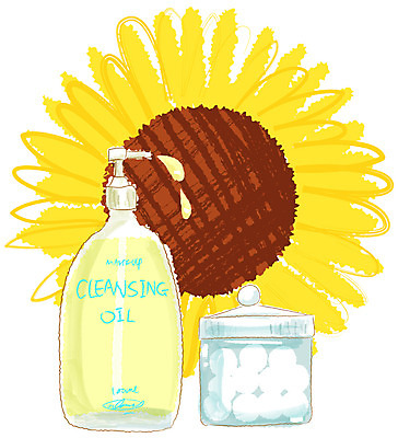 EPS 아이콘 생활용품 백그라운드 해바라기 사람없음 세로 화장품 오브젝트 생활아이콘 소품아이콘 클렌징오일 화장솜 2D아이콘 꽃 뷰티 화장용품 세안용품 파일형식 벡터