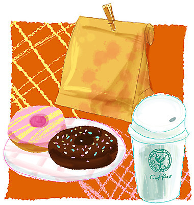 EPS 아이콘 그릇 접시 커피 음료 음식 생활용품 백그라운드 디저트 집게 사람없음 세로 종이봉투 도넛 오브젝트 생활아이콘 테이크아웃 소품아이콘 2D아이콘 식기 봉투 파일형식 벡터