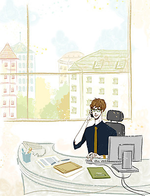 EPS 주간 나무 구름 라이프스타일 남자 안경 맨라이프 백그라운드 의자 일러스트 창문 넥타이 실내 한명 사람 앉기 풍경 상반신 20대 성인 건물 세로 스마트폰 컴퓨터 사무실 모니터 키보드 도시 업무 작업실 전화기 책상 문서 연필꽂이 통화 남성라이프 세미정장 남자만 남자한명만 성인남자만 청년만 청년남자만 청년남자한명만 성인한명만 성인남자한명만 성인만 국내일러스트 자연요소 식물 1 건축물 잡화 가구 비즈니스 모션 문구용품 정장 청년 내부 생활 전자제품 핸드폰 스마트기기 작업 파일형식 벡터