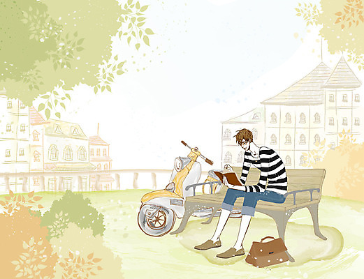 EPS 주간 전신 나무 식물 라이프스타일 공원 공공시설 패션 남자 안경 여유 구두 맨라이프 백그라운드 벤치 의자 가방 일러스트 휴식 나뭇잎 한명 사람 앉기 20대 성인 야외 건물 책 가로 캐주얼 울타리 독서 바이크 오토바이 남성라이프 칠부바지 남자만 남자한명만 성인남자만 청년만 청년남자만 청년남자한명만 성인한명만 성인남자한명만 성인만 국내일러스트 자연요소 1 건축물 잡화 옷 감정 육상교통 가구 신발 컨셉 잎 바지 모션 청년 생활 담장 시설 파일형식 벡터