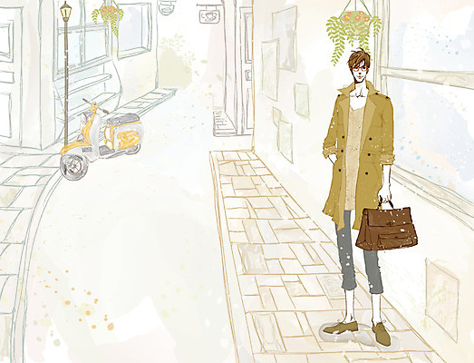 EPS 주간 전신 라이프스타일 공공시설 패션 남자 화분 안경 구두 맨라이프 포즈 백그라운드 가로등 가방 일러스트 창문 조명 거리 한명 서기 사람 20대 성인 야외 건물 가로 공휴일 상점 바이크 코트 오토바이 트렌치코트 골목길 니트 남성라이프 보도블럭 칠부바지 남자만 남자한명만 성인남자만 청년만 청년남자만 청년남자한명만 성인한명만 성인남자한명만 성인만 국내일러스트 자연요소 1 건축물 잡화 기념일 길 육상교통 신발 상의 바지 모션 청년 생활 외투 보행로 시설 파일형식 벡터