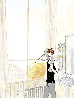 EPS 나무 라이프스타일 남자 맨라이프 백그라운드 일러스트 창문 나뭇잎 실내 한명 서기 사람 상반신 20대 성인 건물 세로 수건 민소매 거울 욕실 커튼 세수 난방기 세면대 수도꼭지 화장실 서랍장 남성라이프 라디에이터 츄리닝바지 남자만 남자한명만 성인남자만 청년만 청년남자만 청년남자한명만 성인한명만 성인남자한명만 성인만 국내일러스트 식물 1 건축물 가구 상의 잎 바지 모션 청년 내부 생활 위생용품 청결 난방용품 파일형식 벡터