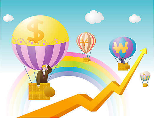 EPS 구름 남자 화살표 무지개 일러스트 비즈니스 하늘 사람 정장 두명 가로 금융 경제 달러 기구 열기구 비행 비즈니스맨 원화 엔 상승 금융비즈니스 모래주머니 남자만 국내일러스트 자연요소 옷 컨셉 돈 항공교통 직장인 파일형식 벡터
