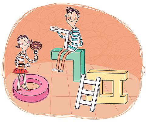 EPS 문자 학생 여자 어린이교육 교육 남자 초등학생 어린이 포크 일러스트 사다리 교과목 자 사람 소녀 소년 한글 두명 도넛 한글교육 자음 어린이만 국내일러스트 식기 문구용품 디저트 도구 파일형식 벡터