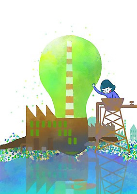 PSD 여자 일러스트 공장 굴뚝 한명 사람 20대 성인 세로 물 반사 자연보호 에너지 물가 그린에너지 산업시설 미래에너지 여자만 여자한명만 성인여자만 청년만 청년여자만 성인한명만 청년여자한명만 성인여자한명만 성인만 국내일러스트 자연요소 1 산업 공업 자연 풍경 청년 보호 파일형식