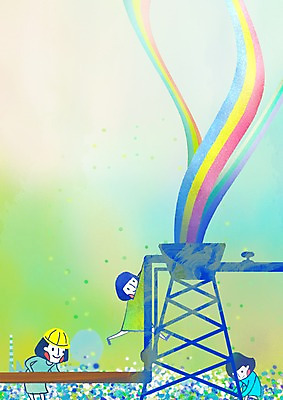 PSD 여자 어린이 백그라운드 일러스트 노동자 사람 소녀 세로 세명 발전소 에너지 그린에너지 안전모 산업시설 미래에너지 여자만 어린이만 소녀만 국내일러스트 직업 산업 헬멧 안전장비 파일형식