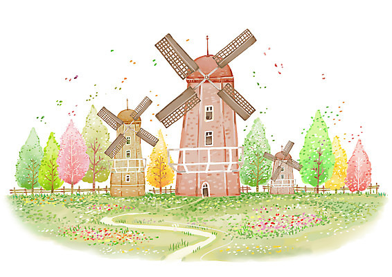 PSD 나무 식물 시설물 계절 공공시설 현대건축 건축 꽃 길 백그라운드 꽃밭 일러스트 자연 풍경 초원 사람없음 야외 가로 울타리 봄 풍차 풍력발전소 봄배경 국내일러스트 건축물 담장 발전소 풍력에너지 시설 생태계 파일형식