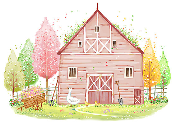 PSD 나무 식물 동물 시설물 계절 현대건축 건축 길 새끼 백그라운드 일러스트 자연 주택 오리 풍경 사람없음 야외 가로 울타리 수레 봄 농기구 삽 창고 헛간 봄배경 국내일러스트 건축물 농업 조류 건물 담장 카트 생태계 저장고 파일형식