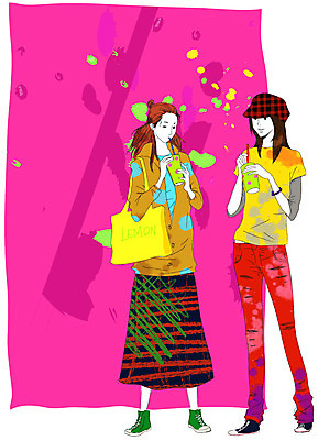 EPS 모자 라이프스타일 여자 음료 백그라운드 신발 상의 가방 일러스트 바지 사람 성인 두명 라이프 캐주얼 세로 파티 점퍼 모임 스니커즈 외출 테이크아웃 롱스커트 리빙스타일 여자만 성인여자만 성인만 국내일러스트 잡화 옷 운동화 하의 이벤트 생활 치마 외투 리빙 파일형식 벡터