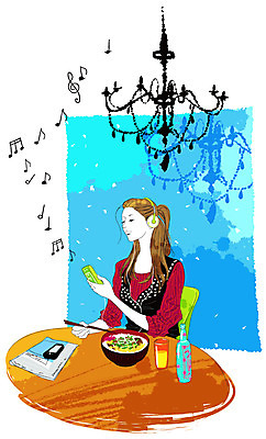 EPS 라이프스타일 그릇 여자 음료 음악 음식 의자 음표 일러스트 젓가락 탁자 휴식 조명 실내 한명 사람 20대 성인 라이프 컵 세로 스마트폰 헤드폰 식사 음악감상 조끼 신문 높은음자리표 전화기 블라우스 덮밥 샹들리에 리빙스타일 여자만 여자한명만 성인여자만 청년만 청년여자만 성인한명만 청년여자한명만 성인여자한명만 성인만 국내일러스트 1 식기 기호 음향기기 가구 컨셉 상의 문화예술 수저 청년 내부 생활 간행물 핸드폰 스마트기기 외투 감상 뉴스 리빙 파일형식 벡터