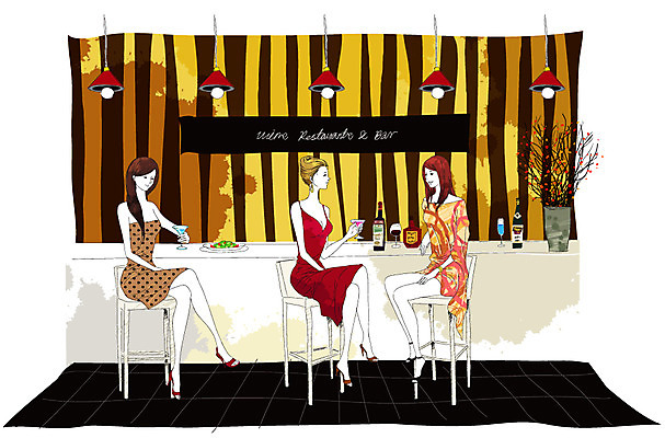 EPS 라이프스타일 드레스 여자 무늬 패턴 술잔 의자 일러스트 술병 전등 조명 잔 실내 사람 성인 라이프 가로 세명 파티 레스토랑 와인 꽃병 식사 저녁식사 모임 바 선술집 라운지 칵테일잔 리빙스타일 사교모임 여자만 성인여자만 성인만 국내일러스트 식기 옷 꽃 가구 병_용기 주류 이벤트 내부 생활 식당 술집 리빙 파일형식 벡터