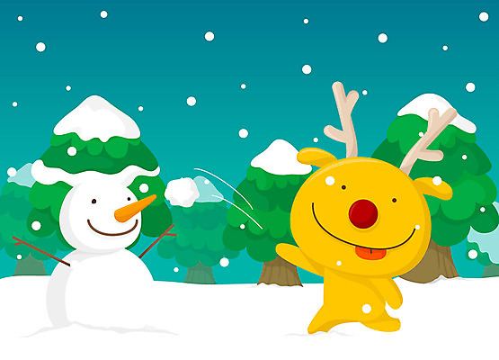 EPS 나무 식물 동물 척추동물 캐릭터 육지동물 계절 동물캐릭터 겨울 일러스트 포유류 눈사람 사슴 사람없음 야외 가로 설원 나뭇가지 눈 사슴캐릭터 눈뭉치 국내일러스트 일러캐릭터 자연요소 날씨 눈_날씨 파일형식 벡터