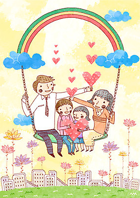 PSD 식물 구름 여자 남자 꽃 행복 어린이 줄기 무지개 일러스트 가족 엄마 희망프로젝트 사랑 사람 소녀 빌딩 소년 여러명 건물 세로 부모 희망 하트 아빠 사회이슈 그네 국내일러스트 자연요소 모양 건축물 감정 다수 컨셉 관계 파일형식