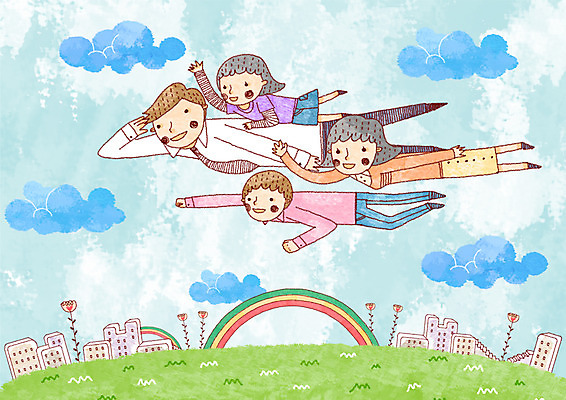 PSD 식물 구름 여자 남자 꽃 행복 어린이 줄기 무지개 일러스트 가족 엄마 희망프로젝트 사랑 사람 소녀 빌딩 소년 잔디 초원 여러명 건물 가로 부모 희망 비행 아빠 사회이슈 국내일러스트 자연요소 건축물 감정 다수 컨셉 관계 파일형식