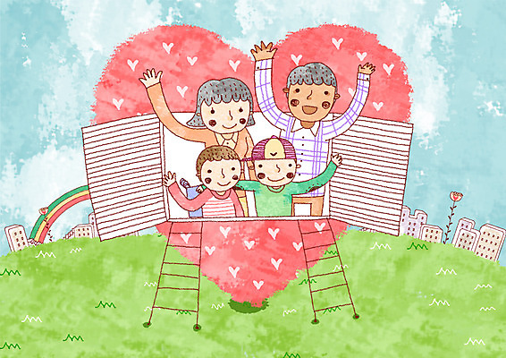 PSD 외국인 식물 여자 남자 꽃 행복 어린이 줄기 무지개 일러스트 사다리 창문 가족 엄마 주택 희망프로젝트 사랑 사람 소녀 빌딩 소년 잔디 초원 여러명 건물 가로 부모 희망 하트 인사 아빠 사회이슈 국내일러스트 자연요소 모양 건축물 감정 다수 컨셉 관계 인종 도구 예절 파일형식