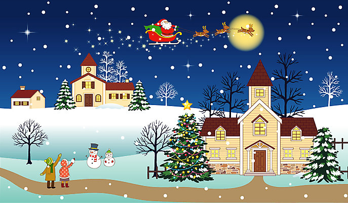EPS 나무 식물 계절 여자 기념일 남자 길 어린이 백그라운드 크리스마스장식 크리스마스 겨울 일러스트 눈사람 주택 사람 소녀 소년 야외 건물 세명 크리스마스트리 산타클로스 교회 설원 루돌프 달 눈 야간 즐거움 썰매 어린이만 겨울배경 국내일러스트 자연요소 건축물 감정 종교건축 날씨 사슴 눈_날씨 이벤트 파일형식 벡터