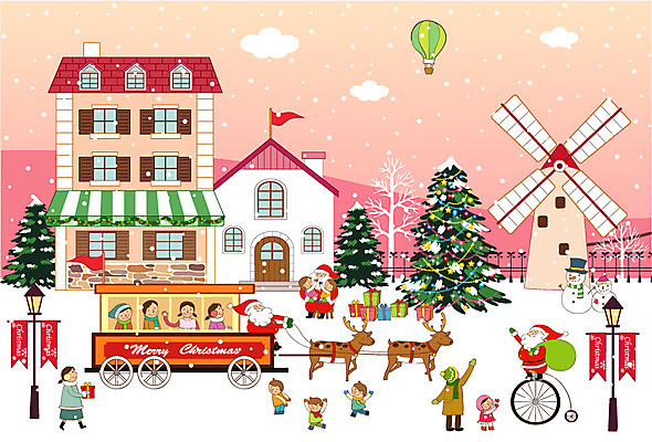 EPS 나무 식물 구름 계절 여자 기념일 남자 어린이 백그라운드 크리스마스장식 크리스마스 겨울 가로등 일러스트 눈사람 산 주택 선물 사람 소녀 이벤트 소년 여러명 야외 건물 선물상자 크리스마스트리 산타클로스 설원 자전거 루돌프 풍차 눈 깃발 언덕 즐거움 마차 외발자전거 어린이만 겨울배경 국내일러스트 자연요소 건축물 공공시설 감정 교통수단 다수 날씨 사슴 눈_날씨 상자 바이크 파일형식 벡터