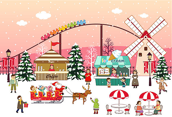EPS 나무 식물 구름 계절 여자 기념일 남자 어린이 백그라운드 크리스마스 겨울 가로등 의자 일러스트 탁자 아이스크림 선물 사람 소녀 이벤트 소년 여러명 야외 선물상자 산타클로스 상점 설원 기찻길 놀이공원 기차 루돌프 풍차 눈 깃발 파라솔 놀이기구 즐거움 썰매 테이크아웃 롤러코스터 어린이만 겨울배경 국내일러스트 자연요소 공공시설 감정 육상교통 가구 다수 날씨 사슴 디저트 대중교통 눈_날씨 상자 테마파크 파일형식 벡터