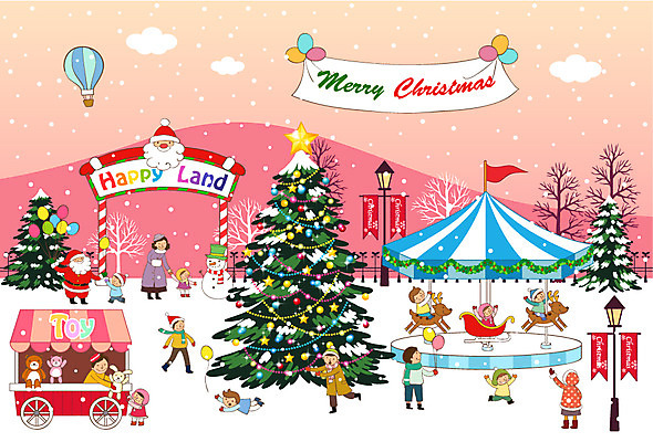 EPS 나무 식물 구름 배너템플릿 계절 공원 여자 기념일 남자 어린이 백그라운드 크리스마스장식 크리스마스 겨울 가로등 일러스트 눈사람 사람 소녀 이벤트 소년 여러명 야외 크리스마스트리 산타클로스 상점 설원 놀이공원 루돌프 현수막 열기구 눈 깃발 놀이기구 즐거움 풍선 회전목마 인형가게 어린이만 겨울배경 국내일러스트 자연요소 템플릿 배너 공공시설 감정 다수 항공교통 날씨 사슴 눈_날씨 테마파크 파일형식 벡터