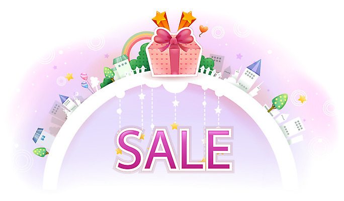 EPS 나무 별 리본 백그라운드 무지개 일러스트 주택 선물 이벤트 사람없음 건물 장식 가로 선물상자 울타리 쇼핑 상자 세일 오브젝트 풍선 국내일러스트 자연요소 식물 건축물 담장 파일형식 벡터