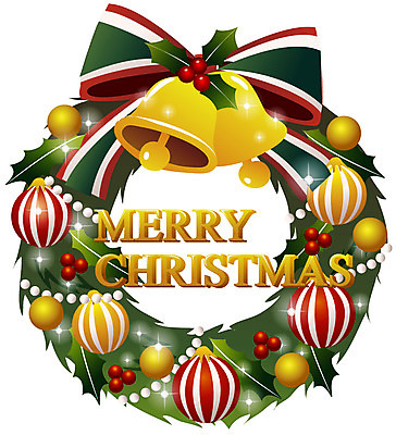 EPS 계절 기념일 리본 종교 크리스마스장식 크리스마스 일러스트 크리스마스용품 크리스마스카드 사람없음 장식 화환 장식볼 오브젝트 리스장식 장식종 국내일러스트 꽃 카드_감사 이벤트 종 용품 파일형식 벡터