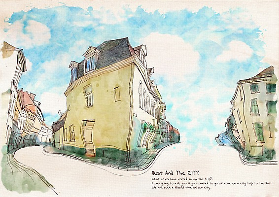 PSD 구름 현대건축 도로 길 백그라운드 라인일러스트 일러스트 교통시설 하늘 수채화 풍경 사람없음 야외 건물 도시 모퉁이 모서리 갈림길 그림 기하학 국내일러스트 자연요소 건축물 건축 교통 무늬 시설 파일형식