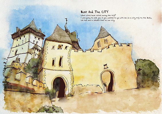 PSD 건축물 백그라운드 고건축 라인일러스트 일러스트 수채화 풍경 사람없음 야외 건물 궁전 도시 성 그림 성벽 기하학 국내일러스트 건축 무늬 파일형식