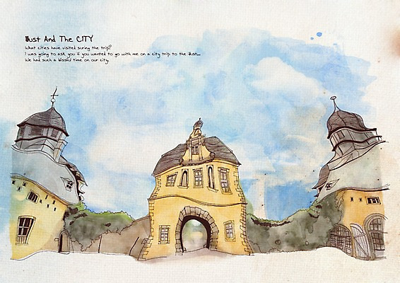 PSD 구름 건축물 백그라운드 고건축 라인일러스트 일러스트 하늘 수채화 풍경 사람없음 야외 건물 도시 성 그림 통로 아치 기하학 국내일러스트 자연요소 건축 무늬 파일형식