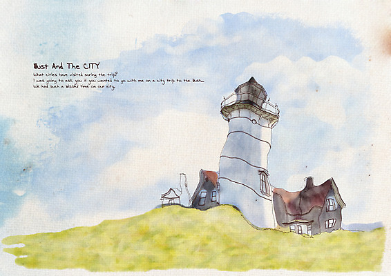 PSD 건축물 바다 백그라운드 라인일러스트 일러스트 교통시설 하늘 수채화 주택 등대 풍경 해변 사람없음 야외 건물 도시 언덕 그림 기하학 국내일러스트 건축 교통 무늬 시설 파일형식