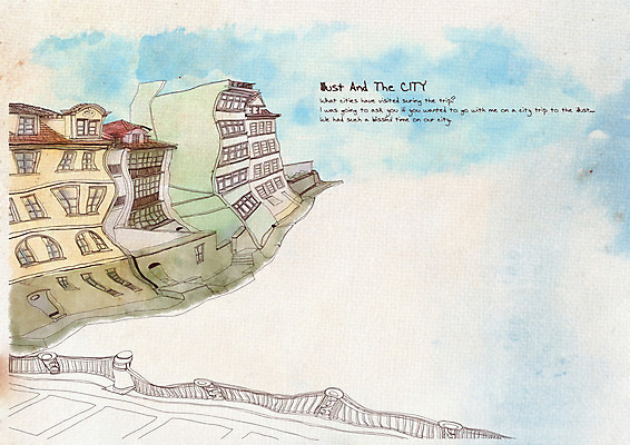 PSD 구름 건축물 현대건축 백그라운드 라인일러스트 일러스트 하늘 수채화 주택 풍경 사람없음 야외 건물 도시 그림 기하학 국내일러스트 자연요소 건축 무늬 파일형식