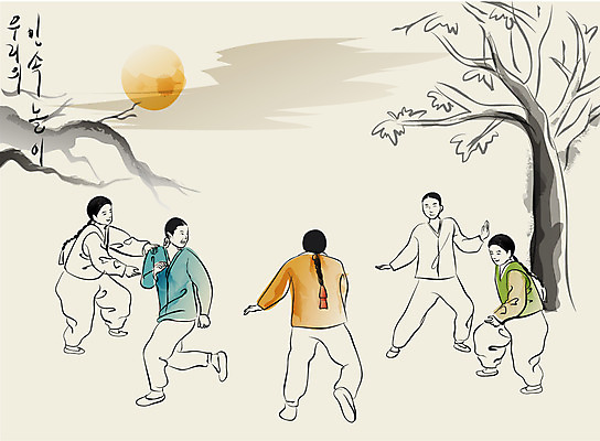 EPS 나무 식물 한국문화 한국전통 남자 백그라운드 일러스트 청소년 놀이 산 사람 소년 여러명 야외 가로 태양 전통놀이 전통의상 한복 동양화 댕기머리 택견 전통무예 남자만 십대만 십대남자만 국내일러스트 자연요소 동양문화 전통 헤어스타일 어린이 다수 한국 미술 격투기 무도_무술 파일형식 벡터