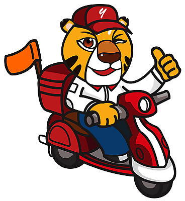 EPS 동물 직업 척추동물 캐릭터 한마리 육지동물 동물캐릭터 일러스트 홍보캐릭터 포유류 애니멀프린트 표정 윙크 손짓 사람없음 갈색 엄지손가락 오토바이 운송업 최고 호랑이 배달원 배송 서비스 택배 호랑이캐릭터 2010년 경인년 퀵서비스 일러캐릭터 1 산업 컬러 손가락 모션 바이크 연도 파일형식 벡터
