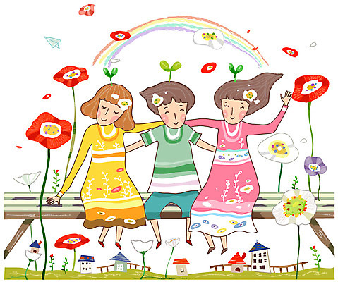 EPS 여자 남자 꽃잎 꽃 초등학생 어린이 무지개 벤치 의자 일러스트 어깨동무 주택 희망프로젝트 사랑 사람 소녀 소년 건물 가로 세명 울타리 희망 우정 인사 메시지 사회이슈 종이비행기 어린이만 국내일러스트 자연요소 식물 학생 건축물 감정 포즈 가구 컨셉 친구 담장 예절 종이접기 파일형식 벡터