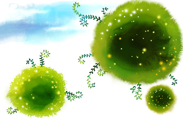 PSD 식물 문양 줄기 컬러 캘리배경 백그라운드 일러스트 캘리그라피 붓터치 사람없음 가로 초록색 공백 원형 번짐 국내일러스트 도형 파일형식 효과