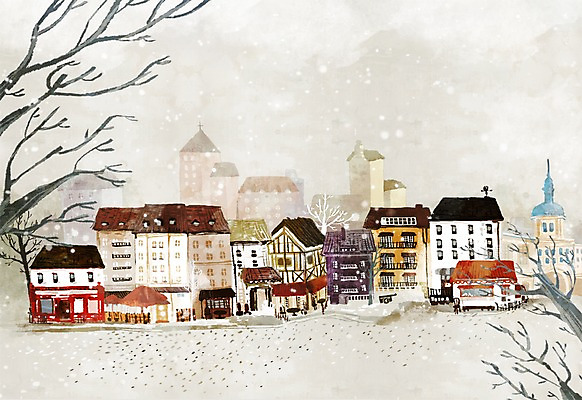 주간 자연요소 PSD 나무 사계절 계절 건축 백그라운드 겨울 일러스트 자연 날씨 수채화 거리 풍경 사람없음 야외 건물 가로 평화 마을 상점 침묵 고요 나뭇가지 눈 도시 떨어짐 차가움 마을전경 눈내림 겨울배경 국내일러스트 식물 건축물 컨셉 눈_날씨 소리 생태계 파일형식