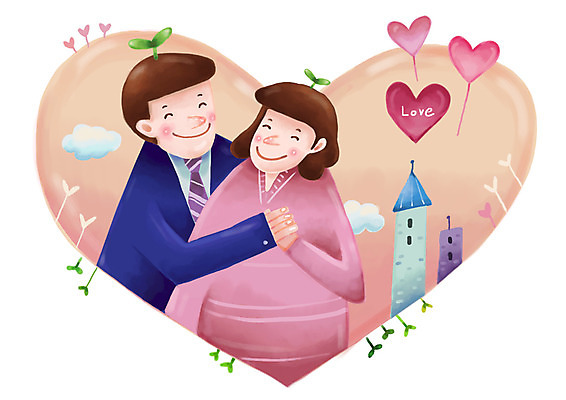 PSD 구름 부부 커플 여자 남자 일러스트 포옹 새출발 주택 사랑 사람 두명 건물 가로 새싹 믿음 희망 하트 시작 국내일러스트 자연요소 모양 식물 건축물 감정 관계 안기 새로움 출발 파일형식