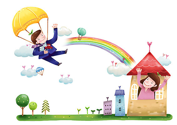 PSD 나무 식물 구름 부부 커플 여자 남자 무지개 일러스트 자동차 새출발 주택 사람 빌딩 두명 건물 가로 새싹 희망 하트 비행 재산 떨어짐 시작 낙하산 국내일러스트 자연요소 모양 건축물 감정 육상교통 컨셉 관계 새로움 금융 출발 파일형식