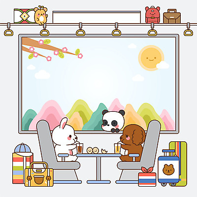 동물 동물캐릭터 가방 일러스트 창문 프레임 사람없음 태양 추석 귀여움 캐리어 여행가방 계란 기차 토끼 메모지 강아지 판다 보따리 햄스터 프레임일러스트 전통프레임 국내일러스트 일러캐릭터 AI파일 자연요소 캐릭터 전통 잡화 명절 육상교통 컨셉 곰 포유류 대중교통 반려동물 알 사무용품 개 설치류 파일형식 벡터