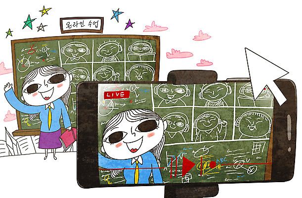 전신 PSD 학생 여자 어린이 일러스트 수업 모바일 한명 초록색 스마트폰 디지털 교사 칠판 방송 온라인강의 사회적거리두기 온택트 랜선라이프 국내일러스트 직업 1 라이프스타일 교육 캠페인 컬러 사람 핸드폰 스마트기기 강의 파일형식 언택트