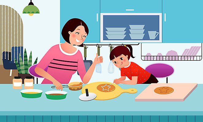 그릇 여자 별 화분 어린이 의자 일러스트 가족 엄마 주방용품 조명 도마 상반신 성인 두명 컵 소파 주방 국자 달고나 뽑기 여자만 사회적거리두기 집콕 레이어드홈 국내일러스트 AI파일 자연요소 식기 캠페인 가구 생활용품 관계 사람 신조어 파일형식 벡터 앳홈라이프