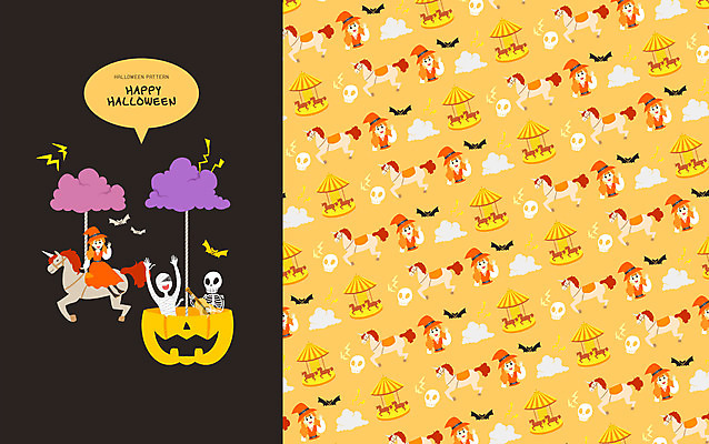 PSD 구름 여자 남자 패턴 일러스트 해골 사람없음 검은색 할로윈 패턴백그라운드 놀이기구 번개 마녀 회전목마 미라 국내일러스트 자연요소 컬러 백그라운드 무늬 날씨 뼈 사람 파일형식
