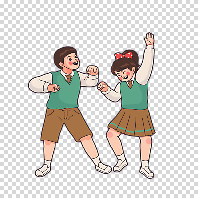 전신 편집 편집이미지 학생 여자 남자 교복 모션 청소년 누끼 두명 기쁨 수능 춤 즐거움 PNG 편집소스 옷 감정 문화예술 사람 시험 파일형식