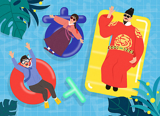 전신 여자 교육 남자 어린이 일러스트 나뭇잎 수영장 한글 세명 선글라스 스노클링 한복 오리발 한글교육 튜브 모음 언어교육 자음 한글날 세종대왕 에듀 에듀케이션 스쿨팩 국내일러스트 AI파일 문자 한국전통 안경 잎 사람 공휴일 수상스포츠 전통의상 왕 국경일 파일형식 벡터